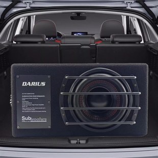 金針菇汽車音響車載低音炮10寸12V有源低N音炮車載音響重低音喇叭