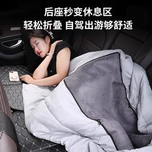 汽車后排睡墊單人便攜式 可折疊兒童車載旅行床轎車suv后座墊充氣