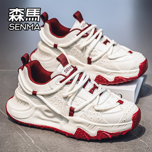 透氣網(wǎng)面百搭運(yùn)動(dòng)休閑跑步厚底增高老爹潮鞋 夏季 男鞋 森馬網(wǎng)紅爆款
