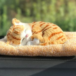 汽車擺件創(chuàng)意手工竹炭包車載車內(nèi)內(nèi)飾貓裝 飾用品狗仿真新車除甲醛