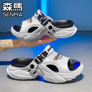 外穿防滑耐磨軟底涼拖戶外開車兩用運(yùn)動(dòng)沙灘涼鞋 夏季 男士 森馬拖鞋