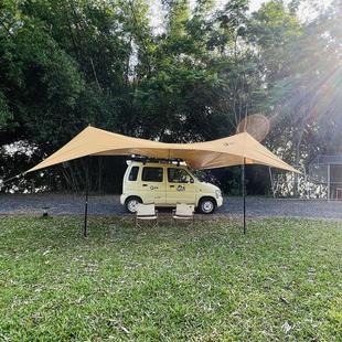 自駕游汽車邊帳篷側帳戶外越野suv車邊天幕遮陽簾車載露營側布頂