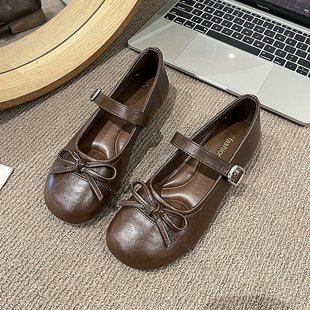 女春夏季 瓢鞋 新款 一字帶仙女風(fēng)豆豆鞋 學(xué)院風(fēng)淺口單鞋 復(fù)古瑪麗珍鞋