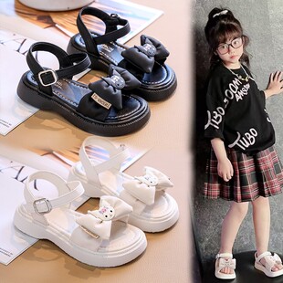 夏季 女孩軟底可愛公主鞋 2025新款 沙灘鞋 潮 兒童蝴蝶結(jié)時(shí)尚 女童涼鞋