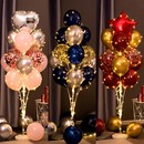 生日氣球裝 飾場(chǎng)景布置發(fā)光氣球地飄立柱氛圍燈串開業(yè)派對(duì)路引支架