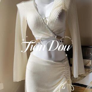 TianDou泳衣 燕尾蝶高級(jí)質(zhì)感分體四件套泳衣比基尼女 店2025新款