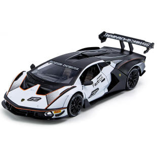 新款 24蘭博SCV12合金汽車模型仿真跑車兒童聲光玩具車收藏擺件