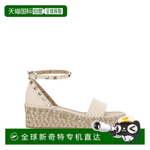 露趾坡跟涼鞋 香港直郵Valentino 4W2S0HB1FEQ鉚釘 99新未使用