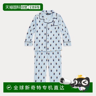 棉法蘭絨睡衣 Bear 歐洲直郵RalphLauren拉夫勞倫 Polo