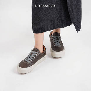 dreambox鈞博vibram厚底增高女士硫化鞋 水洗輕便透氣休閑板鞋