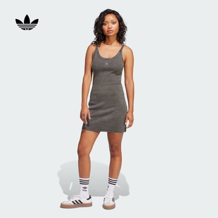 adidas 經典 春夏新款 吊帶連衣裙女裝 Originals阿迪達斯三葉草 無袖