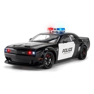 仿真1比24地獄貓警車合金汽車模型擺件兒童玩具 泡沫盒裝
