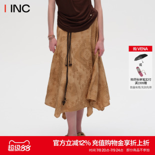 A擺印花半身裙女波西米亞風氣質裙子IINC 新款 VENALABEL 25PF秋季