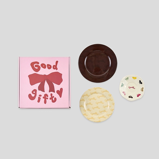 GOODBAI 飾盤碟套組 GOODEES彩色logo陶瓷裝