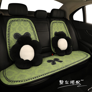 通用座墊 高級感車墊四季 汽車坐墊亞麻后排座套夏季 座椅套2025新款