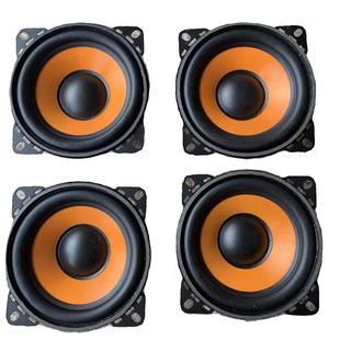 進口鉑金之聲4寸重中低音汽車喇叭車載揚聲器高低音無損改裝 音響
