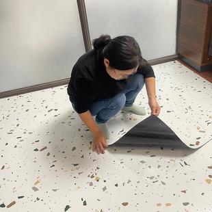 自粘PVC石塑地板貼紙仿瓷磚地板革加厚耐磨防水泥地直接貼地膠貼