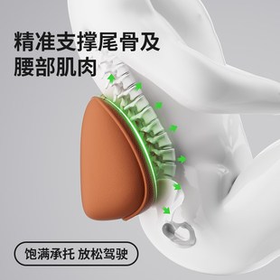 汽車腰靠靠墊薄款 小腰靠尾椎車載靠枕護腰座椅支撐記憶棉頭枕護頸