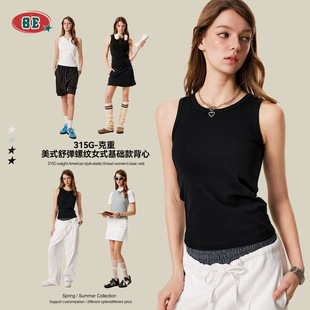 顯瘦無袖 BE女裝 打底背心外穿甜辣修身 微胖女裝 T恤女 2025夏季