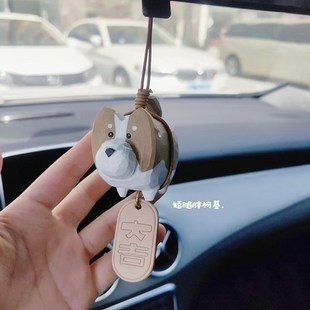 手工柯基小狗車載掛件汽車內(nèi)后視鏡上裝 創(chuàng)意禮物 飾品可愛2025新款