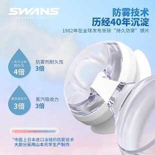 swans泳鏡女士高清防水防霧近視游泳鏡男款 游泳眼鏡 泳帽套裝