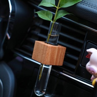 車載出風口插花器香薰裝 飾花瓶汽車內飾擺件中控臺水培插花器