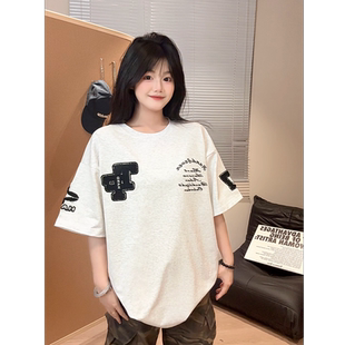 男女潮牌毛巾字母刺繡 百搭t恤半袖 HandSeven夏季 重磅復古高街美式