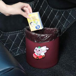 汽車高檔車載垃圾桶車內主排座用前后副駕駛椅背掛式 收納桶車用桶