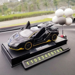Z1X臨時停車電話號碼 牌汽車合金模型創意車載擺件