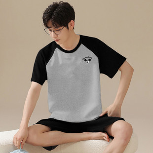 長褲 新品 短褲 夏天短袖 三件套可外穿青少年學生卡通家居服 睡衣男士