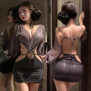 新品 情侶約會禁欲系情 性感內衣大尺趣味睡衣情感秘書制服絲襪套裝