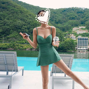 韓國小胸性感吊帶純欲風遮肚顯瘦高級感2025新款 溫泉泰國泳衣