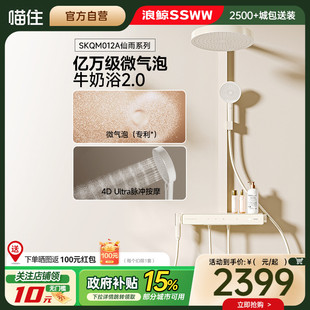 浪鯨恒溫淋浴花灑套裝 仙雨系列美膚家用衛(wèi)生間浴室增壓噴頭沐浴器