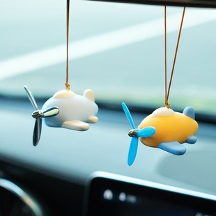 創意螺旋槳小飛機汽車o掛件車內后視鏡掛飾吊墜車載香薰裝 飾品202