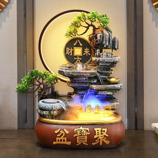 假山流水噴泉客廳桌面循環(huán)水招財風水輪辦公室生財裝 飾品水景擺件
