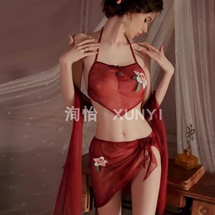 性感睡衣女高級感吊帶肚兜男士 衣服情侶情調(diào)趣味內(nèi)衣 情感趣味套裝