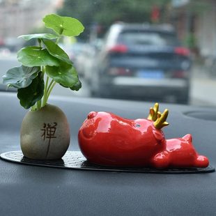 一路平安鹿汽車擺件創意高檔個性 飾品 男女車內用品車載裝