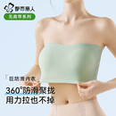 都市麗人無肩帶內衣女防滑聚攏小胸不掉抹胸裹胸夏薄款 美背文胸貼