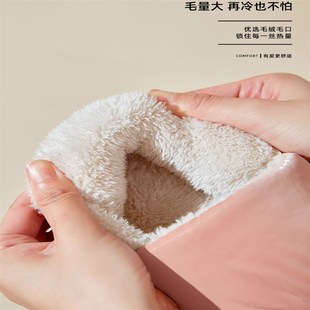 女士家居家用情侶室內外加絨厚底月子棉鞋 包跟棉拖鞋 男 秋冬季 新款