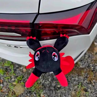 小飛龍車頂玩偶汽車裝 飾擺件摩托電動車翅膀可動車載公仔車尾掛件