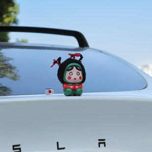 車尾部掛件翠花村花蠟筆小新汽車載擺件裝 飾品車外屁股公仔后備箱