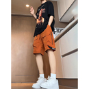 高街vibe工裝 薄款 短褲 子夏季 男潮牌hiphop冰絲速干5五分中褲 美式