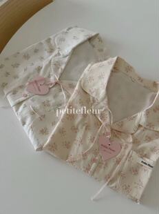 家居服 奶粉奶藍(lán)花花超親膚面料睡衣套裝 Petite Fleur原創(chuàng)設(shè)計(jì)