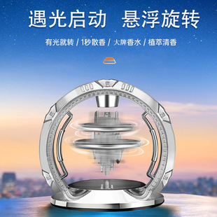 天空之城車載香水太陽能汽車香薰擺件車內中控臺座式 飾 香氛裝