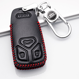 A5真皮2019款 鑰匙包遙控保護殼扣汽車 奧迪Q5L鑰匙套A4L 2020款