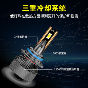 熱銷汽車led大燈大功率led車燈超亮led汽車大燈h79005汽車前大燈