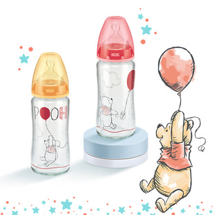 240ml 迪士尼寬口玻璃印花奶瓶 德國原裝 NUK