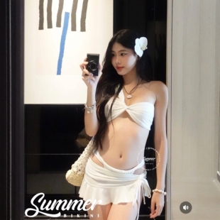 比基尼三件套性感純欲風辣妹度假溫泉泳裝 2025新款 泳衣女分體裙式