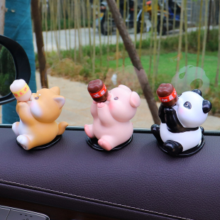 車載擺件可愛車上中控臺公仔車內(nèi)飾品創(chuàng)意個性 飾大全 汽車用品裝