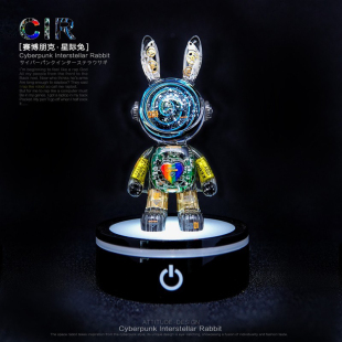 賽博朋克星際兔車載創(chuàng)意擺件汽車內(nèi)中控臺(tái)上裝 禮物男 飾品2025新款